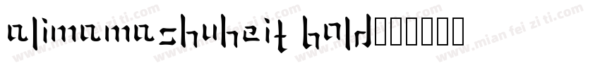AlimamaShuHeiT Bold字体转换